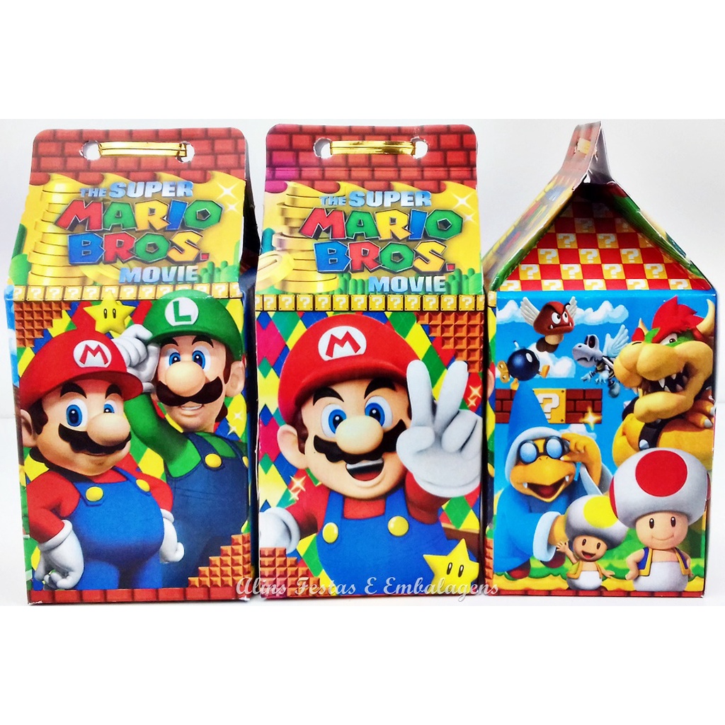 Kit com 15 unidades Jogo da Velha Mario Bros