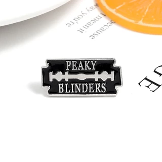 Geometria Criativa Pin Broches De Esmalte Preto Peaky Blinders Broche De Biografia Gangster Pinos De Lâmina Acessórios De Crachá Jóias