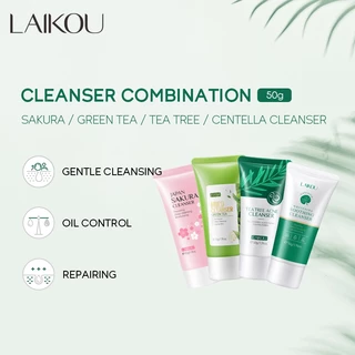 LAIKOU Sakura Clareador Para Lavagem E Rosto/Removedor De Espuma De Limpeza Controle De Oleosidade Acne 50g em Oferta na Shopee