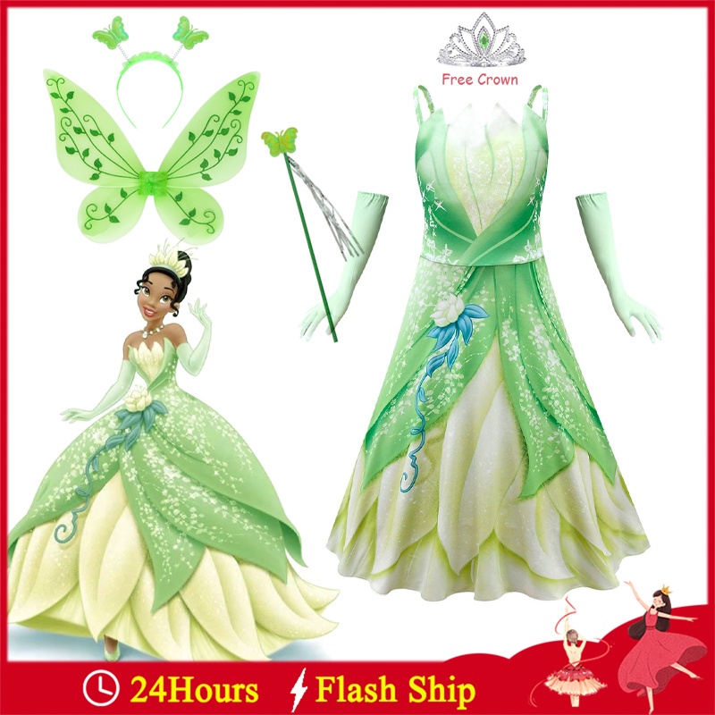 Fantasia deals da princesa eo sapo infantil