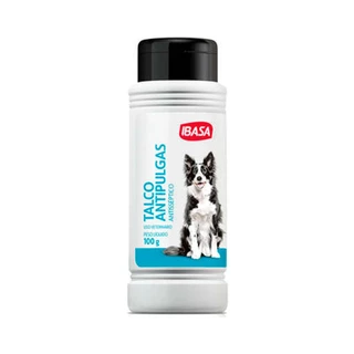 Talco Ibasa Antisséptico Antipulgas e Carrapatos para Cães 100g em Oferta na Shopee