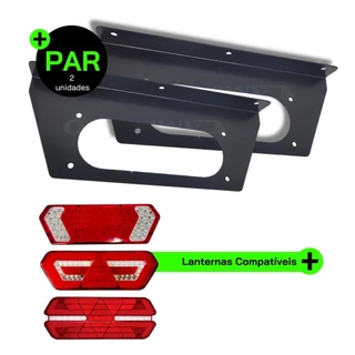Par Suporte Lanterna Traseira Carreta Guerra LED Universal Metal em Oferta na Shopee