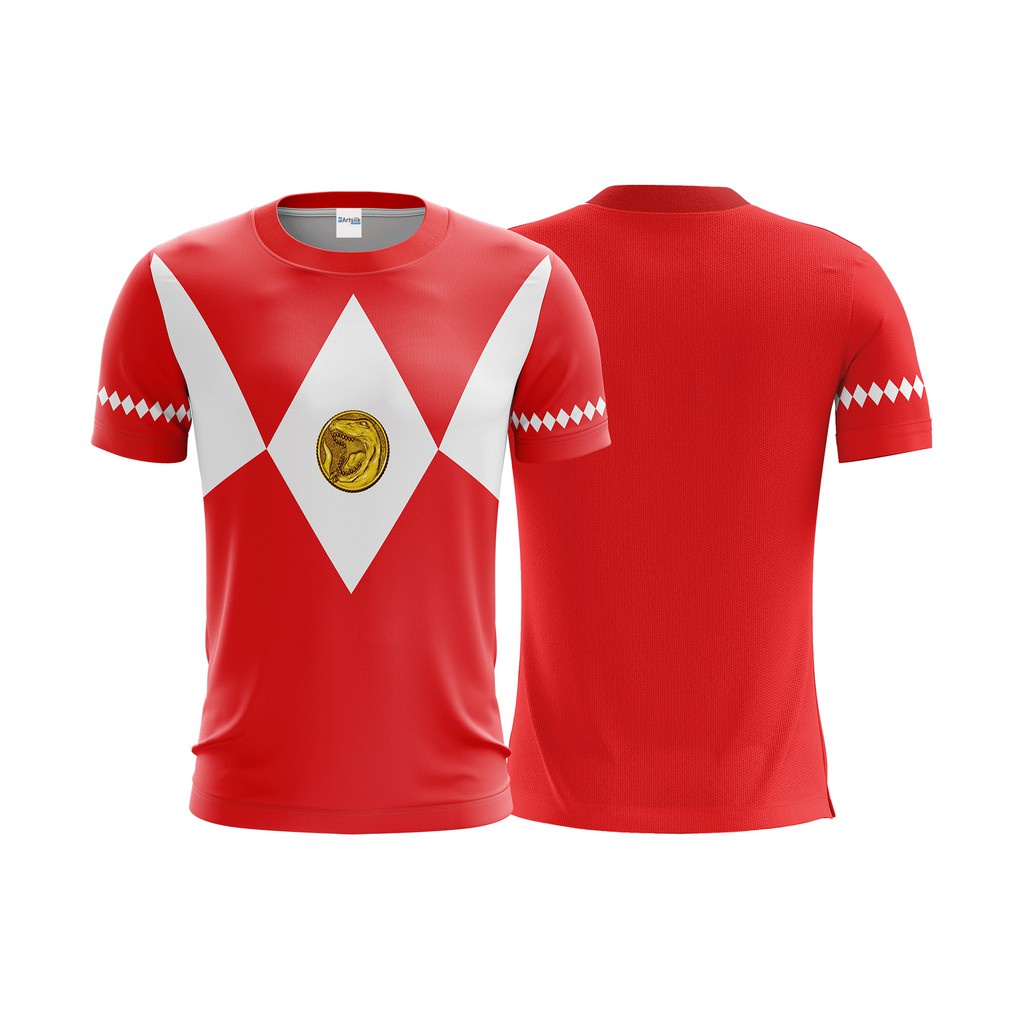 Camisetas Traje 3D Power Rangers Mighty Morphin - Todas as cores -  Sublimação Total em Drifit Sport - Escorrega o Preço