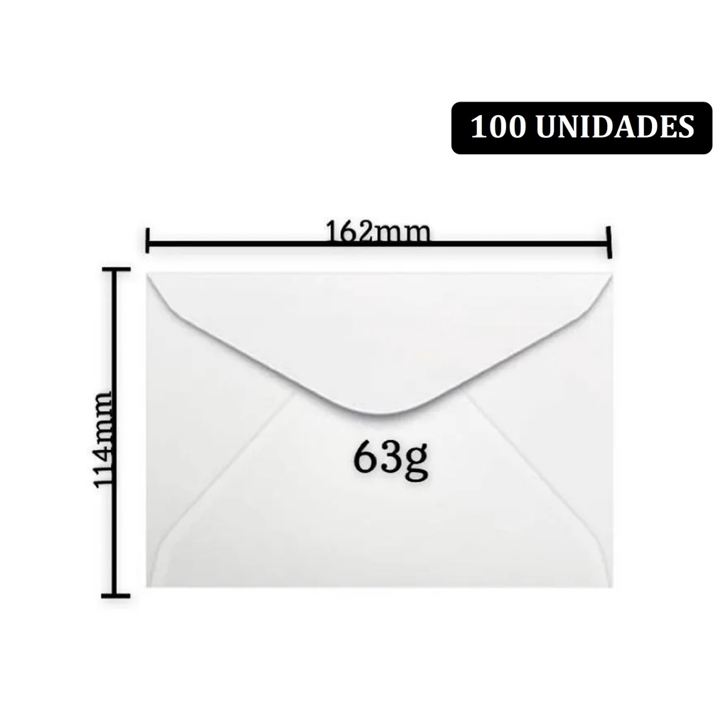 Envelope Carta Branco Liso Off Set 63g Sem Rpc 114x162mm Pacote Com 100 Unidades Shopee Brasil 4132