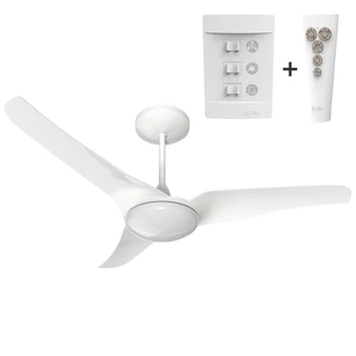 VENTILADOR DE TETO ALISEU SLIM PLUS COM CONTROLE REMOTO E CONTROLE DE PAREDE.