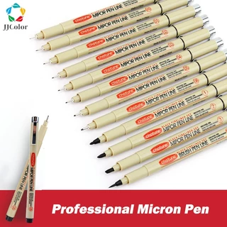 3/6/9/12 Pcs Kit De Caneta Micron Para Desenho Manga Agulha Preta À Prova D'água Pigmento Fineliner Marcadores De Arte Material Escolar