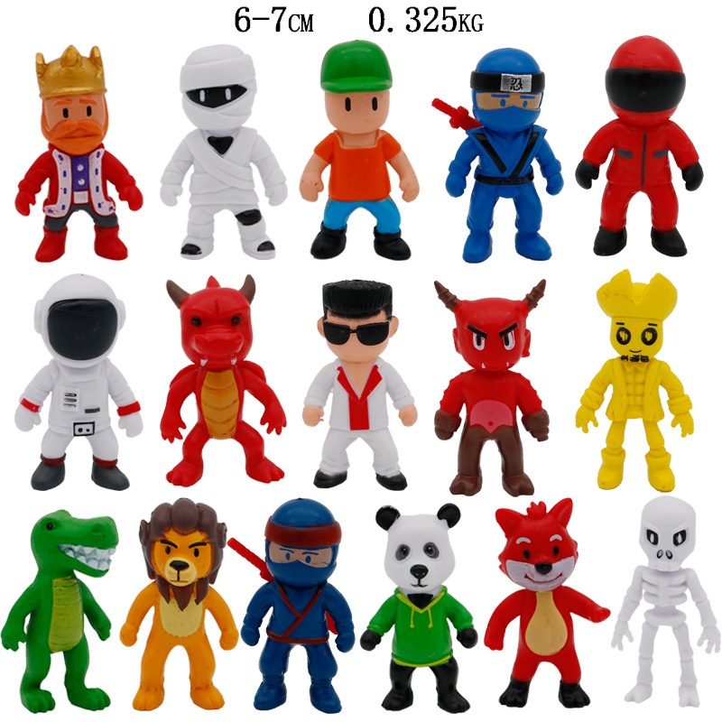 16pcs Stumble guys action figure boneco decoração brinquedo