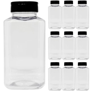 Kit 10 Potes De Plastico 500ml Porta Tempero Com Tampa Dosadora Dupla
