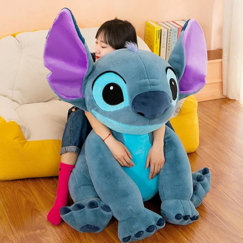 Disney Tamanho Grande Lilo & Stitch Plush Kawaii Boneca Desenho Animado  Animal Dormindopillow Softmaterial Brinquedo Para Crianças Presente Menina  NXKC - Escorrega o Preço