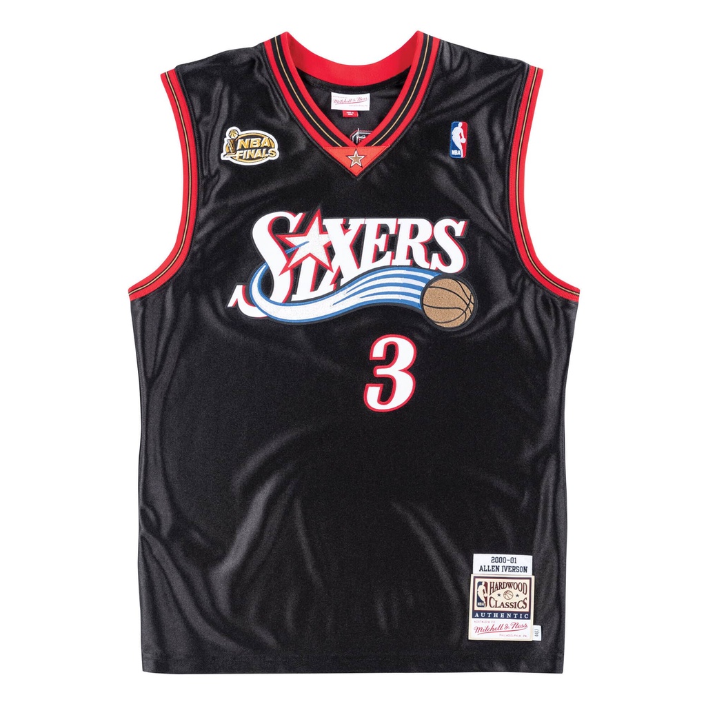 Allen Iverson Black Philadelphia 76ers Jersey Cliente Gratuito Do