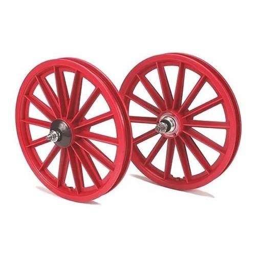 Par Rodas Bike Aro 16 AMR com eixo vermelho