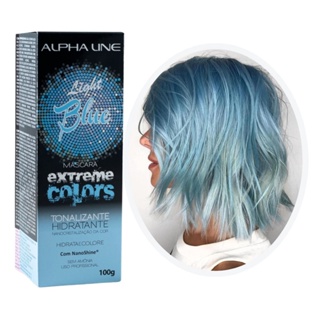 Tinta Temporaria Spray para Cabelos Azul BarberShop Tinta da Alegria  250ml/125g