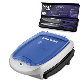 Conjunto Grill George Foreman e Jogo de Facas Ichef Polishop