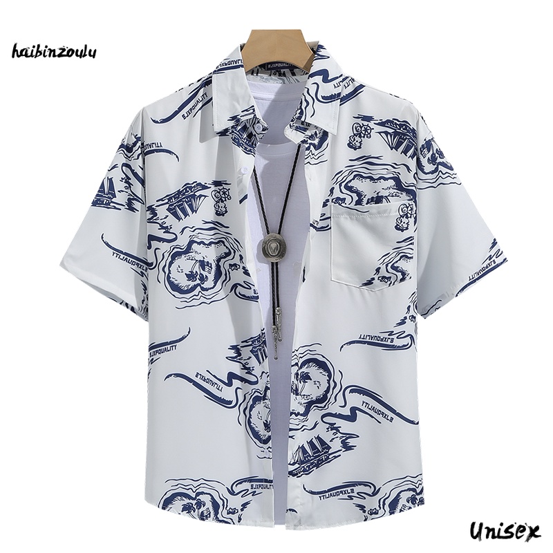 Camisa Impressa Masculina Pólo De Manga Curta