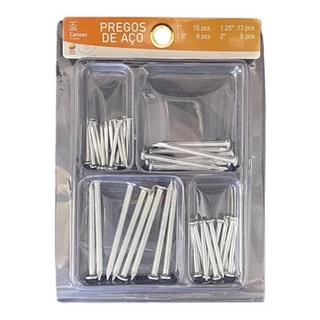 Prego De Aço Kit Com Várias Medidas Para Parede Resistente