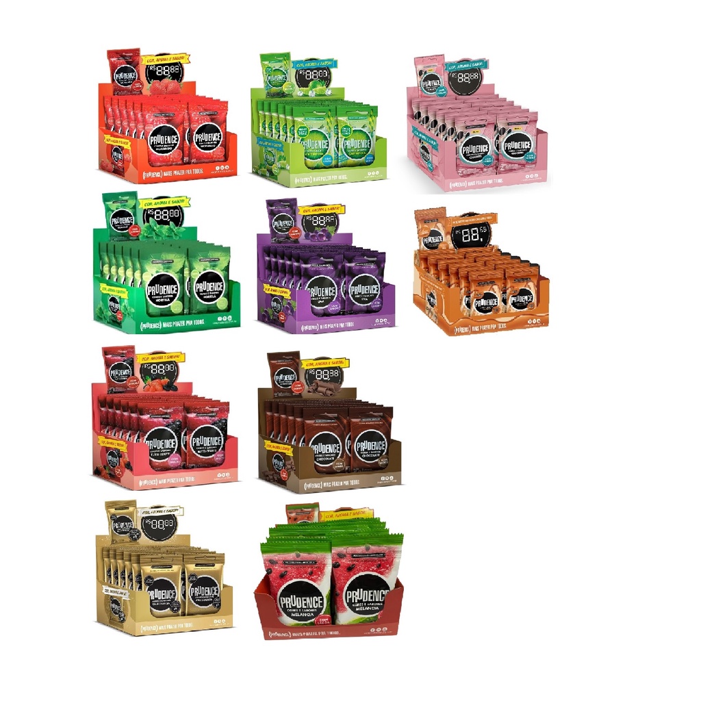 Prudence Preservativo Com Sabor Caixa Com 12 Pacotes