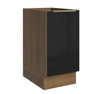 Balcão Madesa Lux 40 cm 1 Porta - Rustic/Preto em Oferta na Shopee