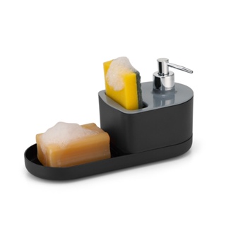 Dispenser Porta Detergente Bucha e Sabão Plástico