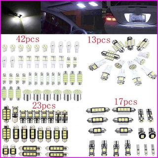 Atualizado 42pçs/28/23/14/13 Pçs/Conjunto Interior Do Carro Branco Combo Mapa LED Domo Porta Placa De Matrícula T10 Lâmpadas Kit De Luz Interna led para carro