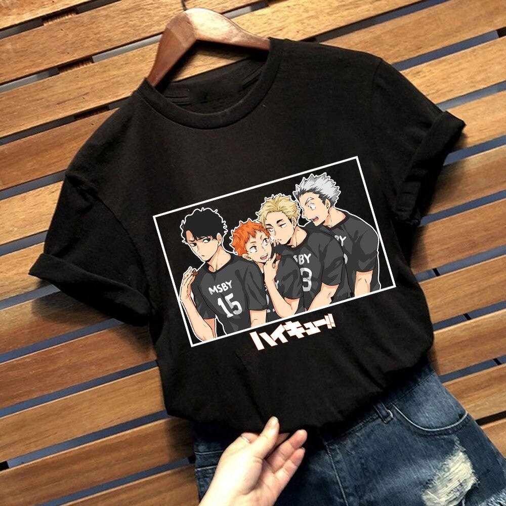 Camiseta Basica Camisa Personagens Haikyuu Friends Karasuno Ics Asas Anime  Unissex-VCR.