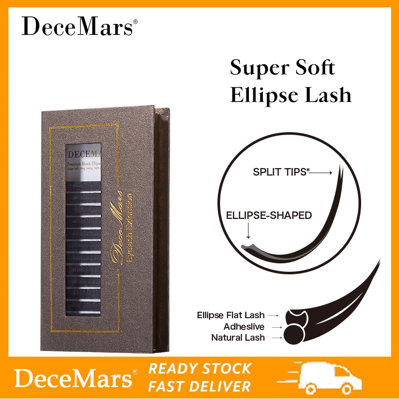 Decemars super macio elipse extensão de cílios planos