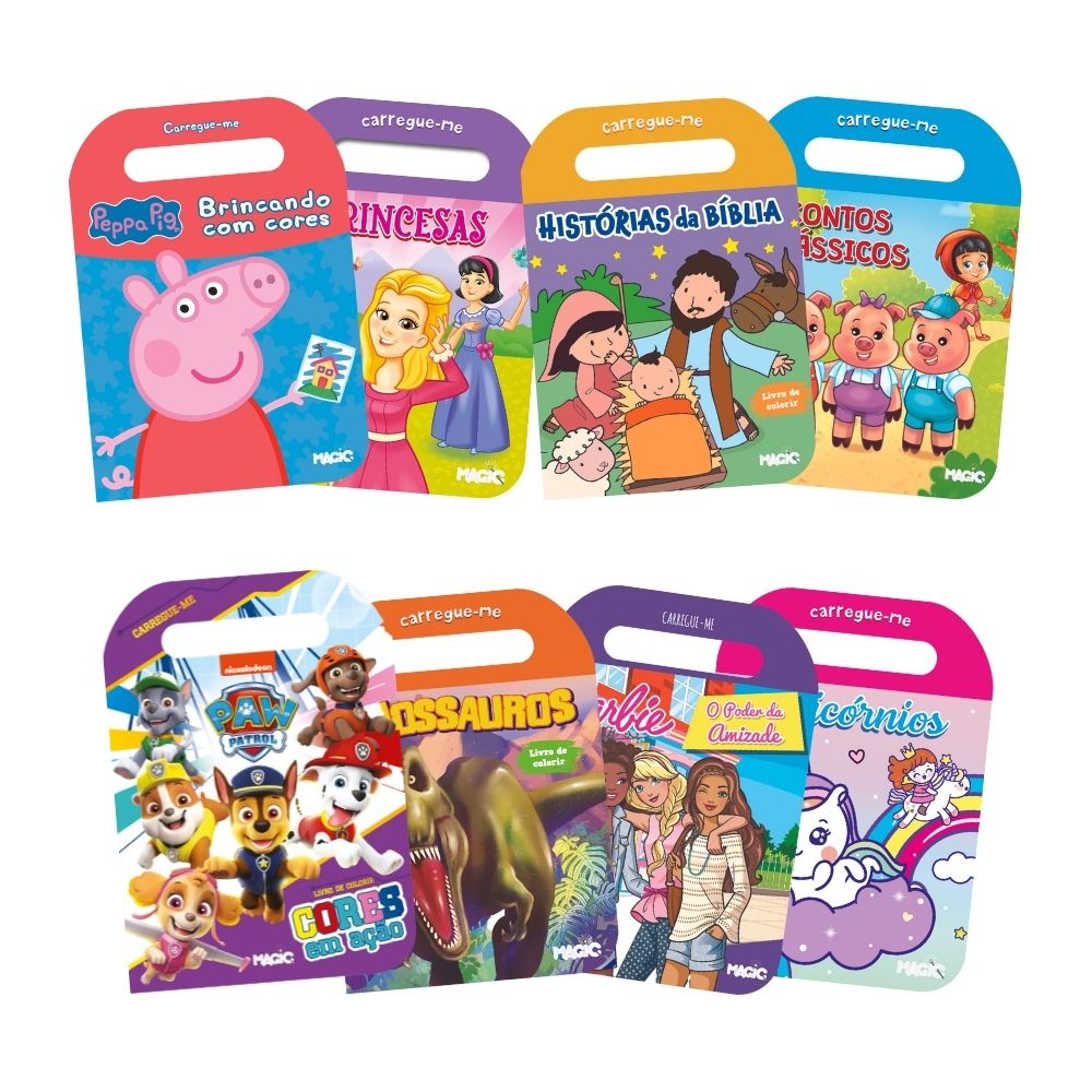 Kit 8 Livros para Colorir - Carregue-me | Shopee Brasil