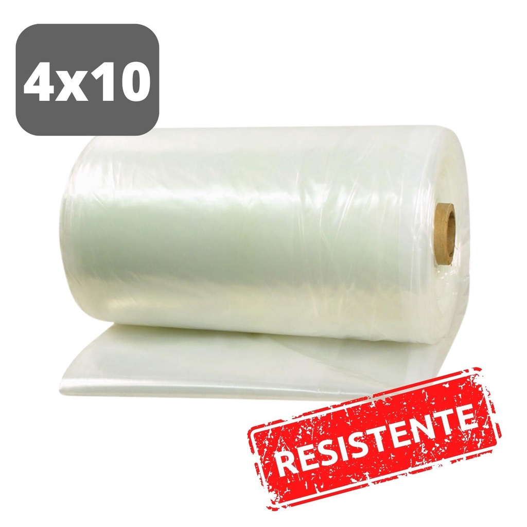 Bobina Lona Plástica Transparente 4x10