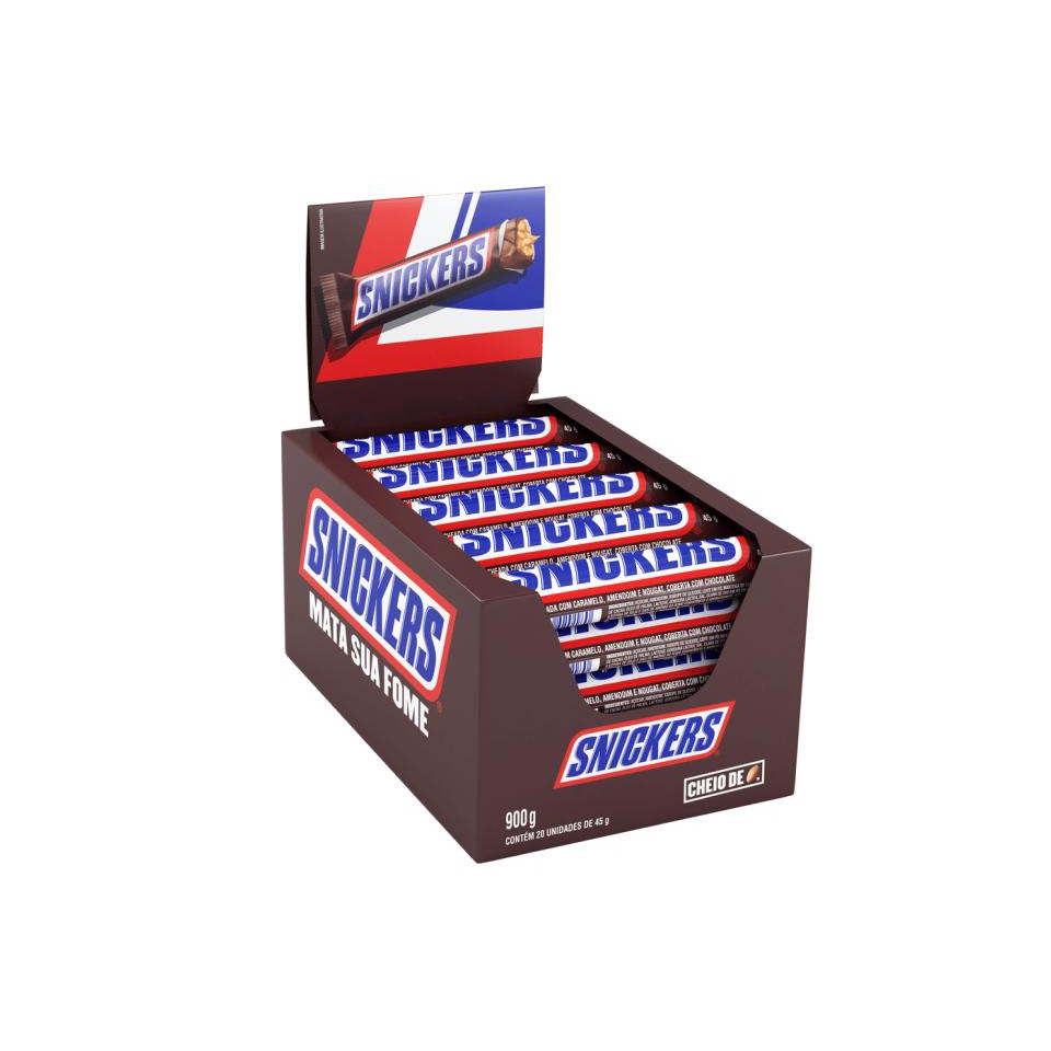 Chocolate Snickers 45g Caixa C/20unid. | Shopee Brasil