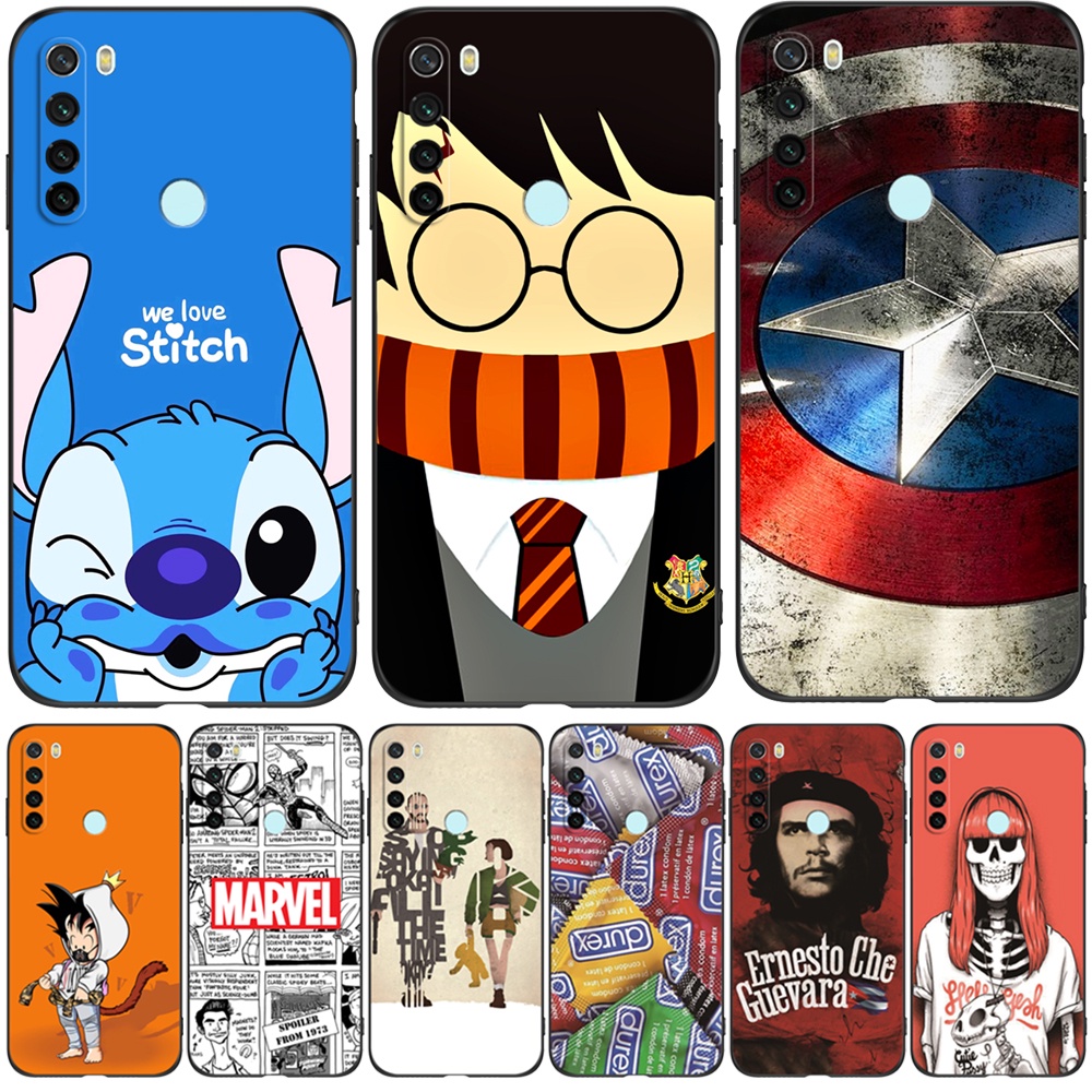 Para Xiaomi Redmi Nota Capa De Silicone Macio Traseira Note Note Tpu Preta Lindo Anime