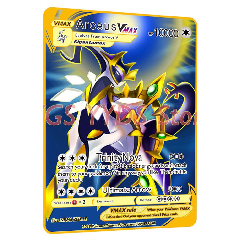 Inglês pokemon cartão de ouro original mew mewtwo charizard venusaur  arco-íris pokemon ouro metal conjunto vmax gx treinador presente -  AliExpress