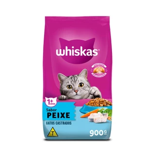 Ração Whiskas Gatos Adultos Castrados Peixe 900g