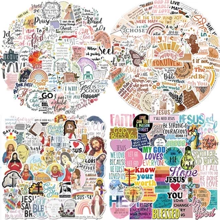 200pcs Jesus Christian Stickers Palavras De Sabedoria Da Fé Bíblia Religiosa Autocolantes Cruz Para Notebook Tumbler