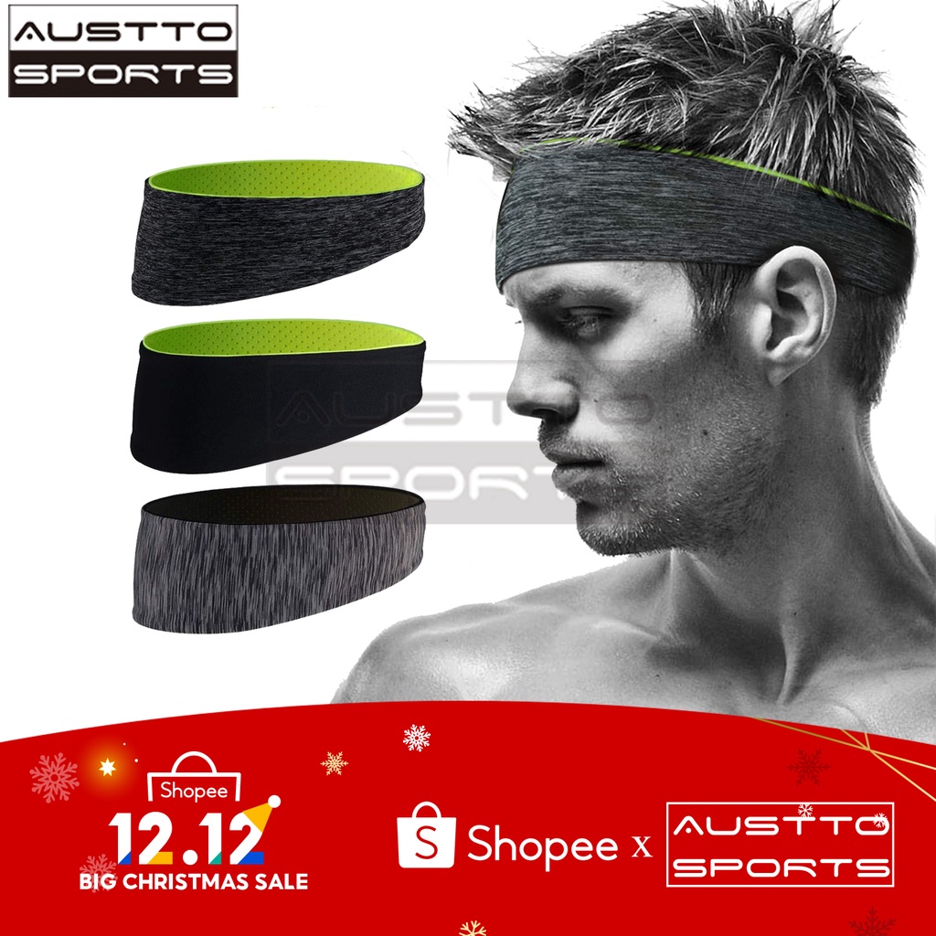 Austto Sport Headband Sweat Workout Headbands Sports Cooling Sweatband