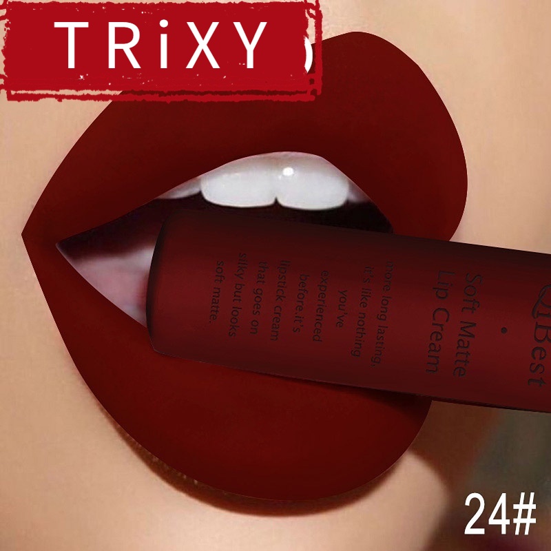 Qibest Batom Líquido Fosco À Prova D'água De Longa Duração