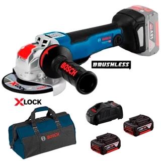 Esmerilhadeira Angular 18V 4.1/2 e 5 POL 18V-10 PC Brushless 2 Baterias 4,0Ah, Carregador Bivolt