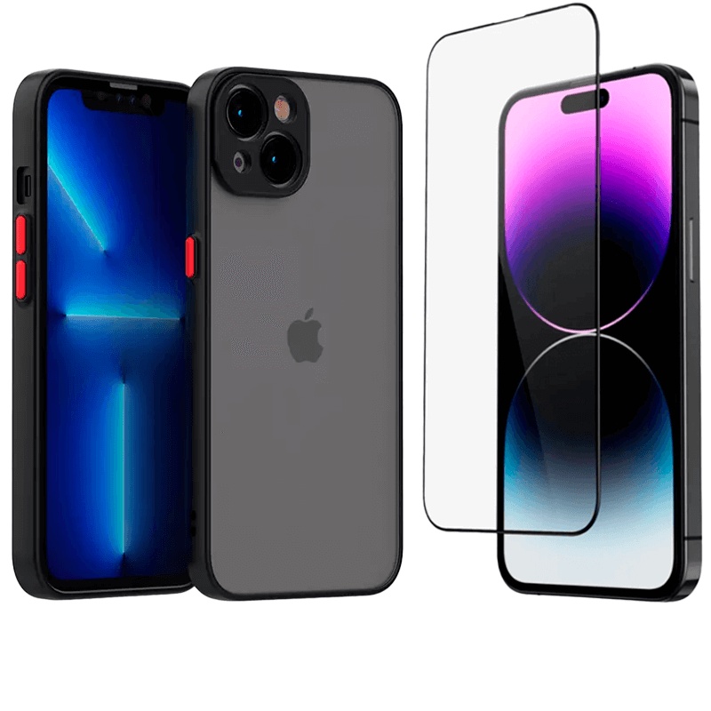 Capa Anti Impacto Translucida iPhone 14 Plus + Pelicula 9D