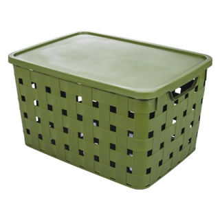 Caixa Com Tampa Fita 29 L-Verde Militar
