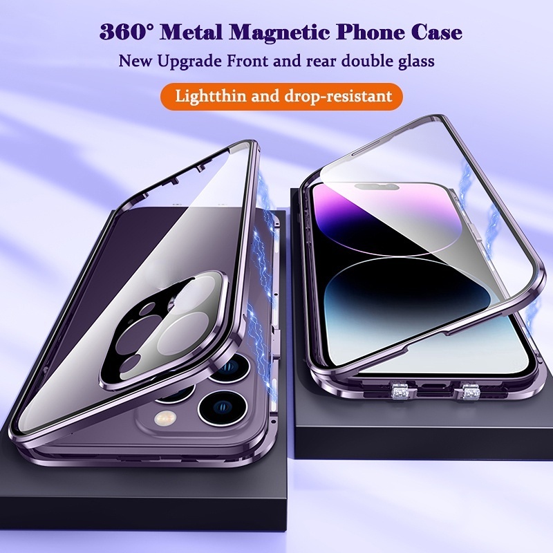 Capa Fosca Magnética - ROXO - Iphone 14 Pró Max