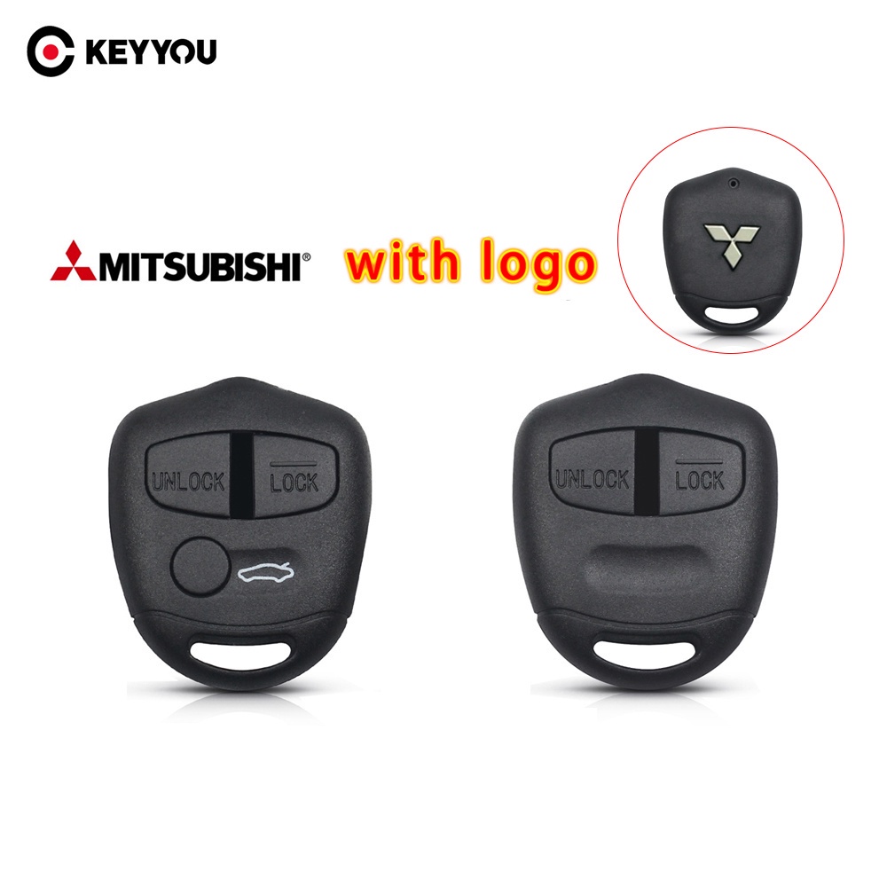 Coque De Clé Vide Pour Mitsubishi - Modèle 2 Boutons - Compatible Lancer, Outlander, Pajero, Etc.
