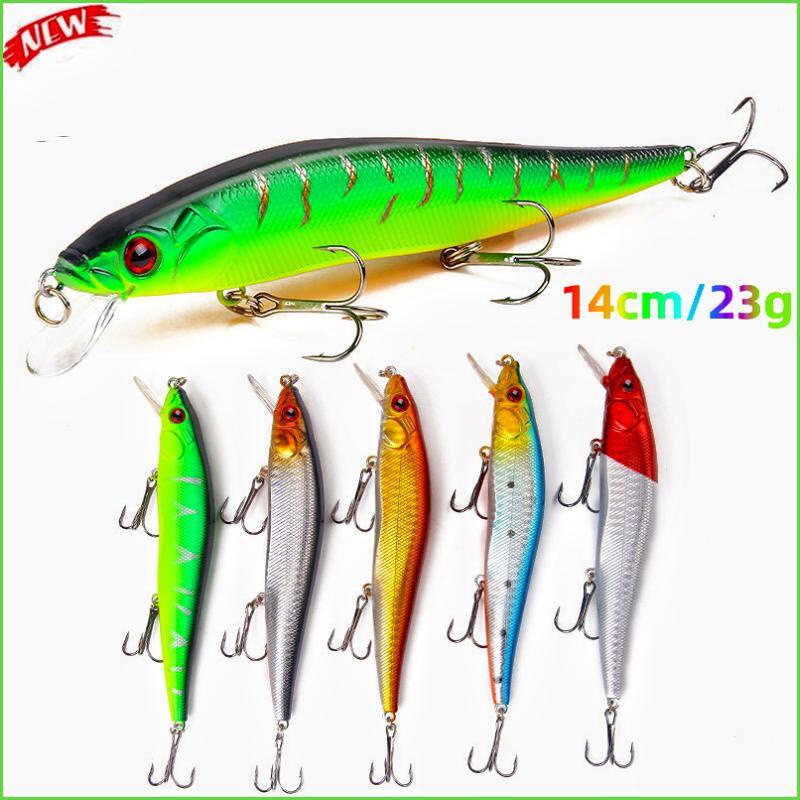 Isca Artificial 14cm/23g De Minnow Para Água Doce Do Mar - Escorrega o ...