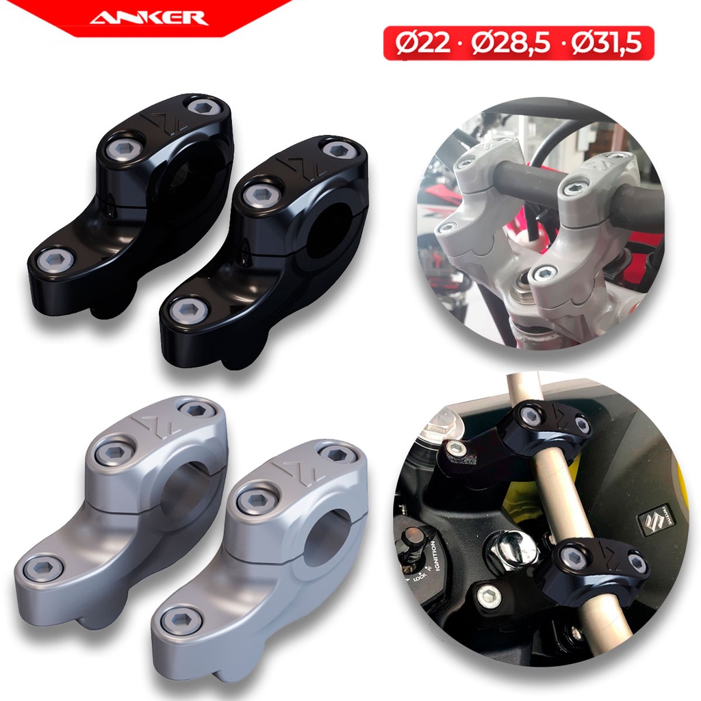 Alongador de Guidao Moto Universal Mesa 22mm Guidao Oxxy 31mm Anker