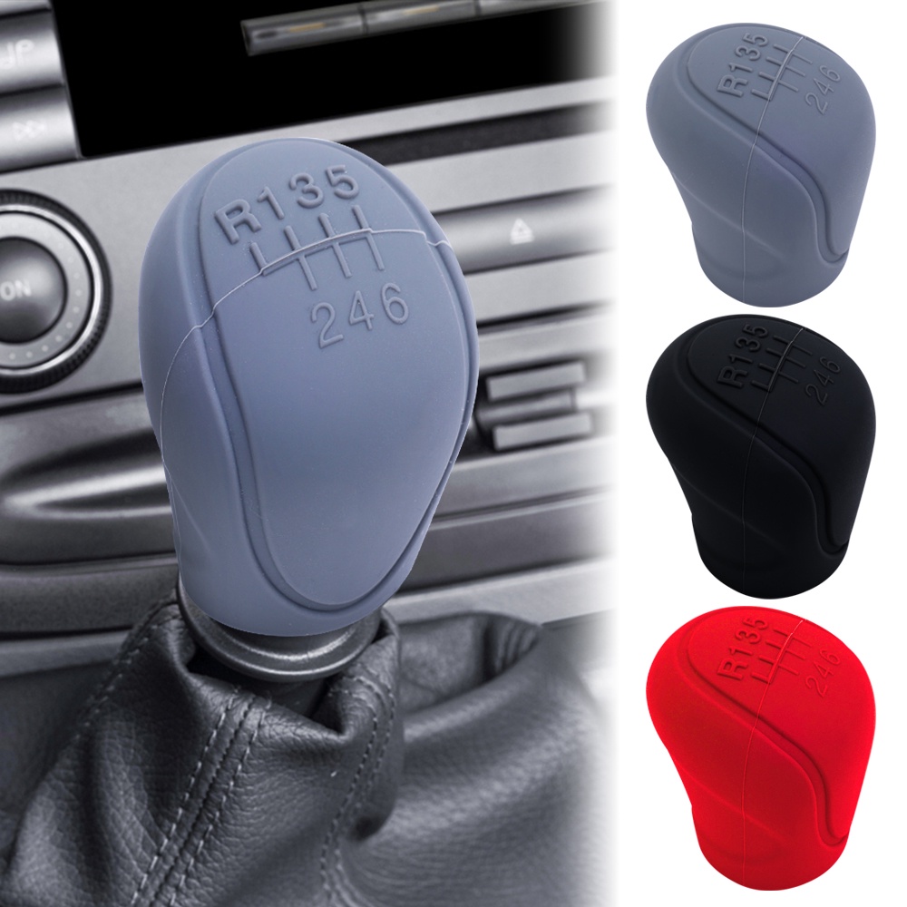 Universal Manual 6-Gear Handle Cover Non Slip Soft Grip Sleeve Silicone Botão De Engrenagem Capa De Mudança De Marcha Acessórios Interiores Do Carro