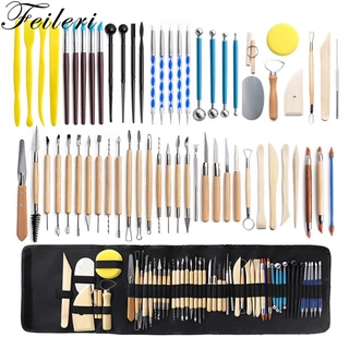 1 Conjunto De Ferramentas De Escultura De Argila Kit Cerâmica Com Bolsa De Transporte Para Iniciantes Profissionais Modelagem De em Oferta na Shopee