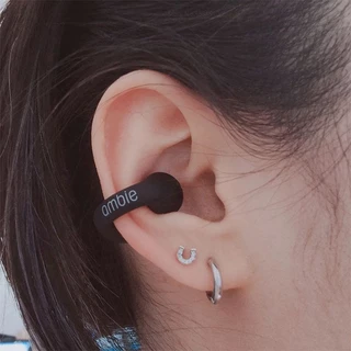 Ambie Mesmo Estilo Osso Condução Brinco Verdadeiro Sem Fio Bluetooth Fones De Ouvido Clipe Fone TWS Esportes Para Celular