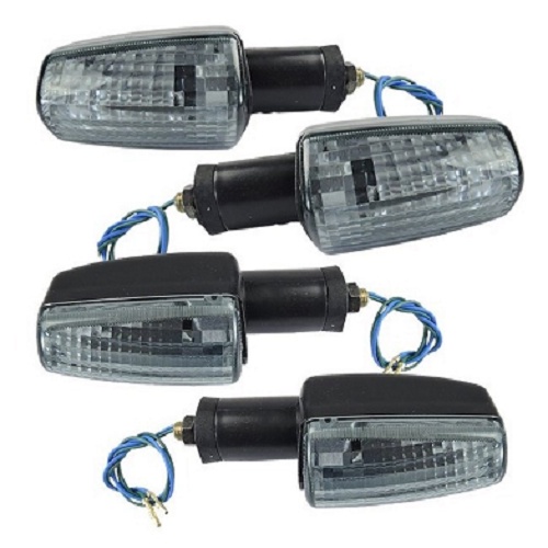 Pisca Seta Cg Titan Fan 125 150 Cb Xre 300 Cbx Twister 250 Completa Com Lâmpada Lente Fume Kit c/4