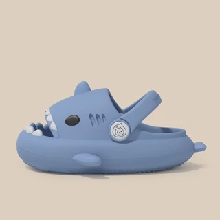 Cartoon Baby Shark crianças sandálias bonito non slip soft sol interior família crianças sandálias bater guarda guarda pés guarda