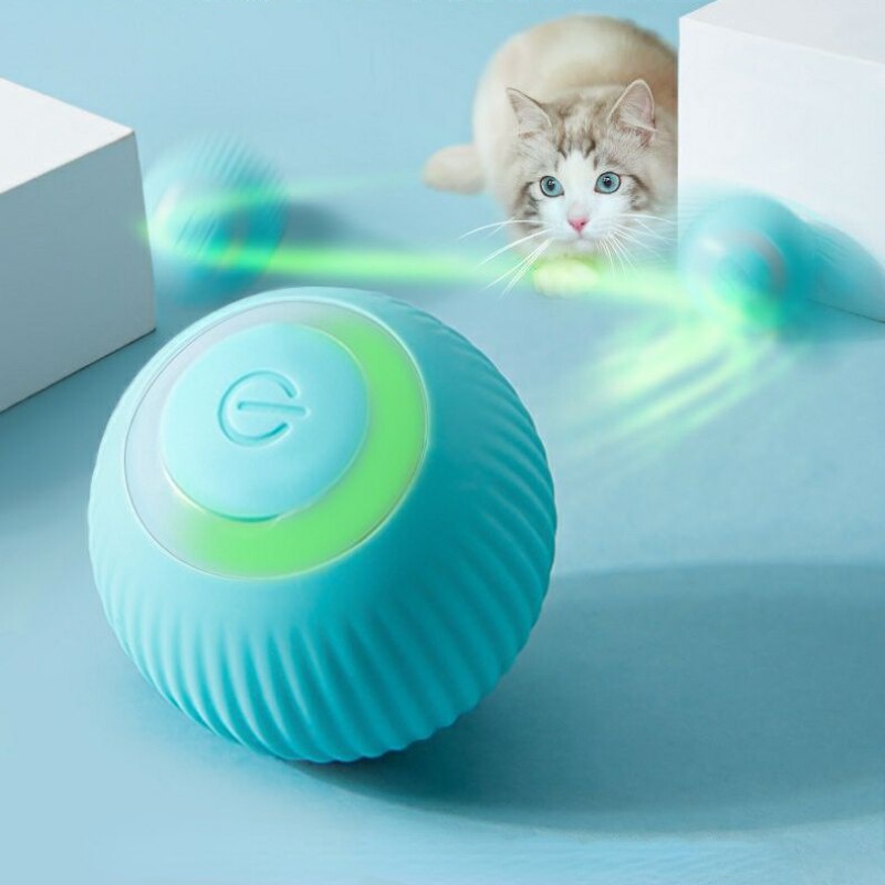 Brinquedos Inteligentes Para Gatos Automáticos De Bola Rolante Interativos Treinamento De Gatinhos Auto-Movedores De Indoor