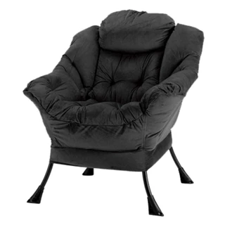 Poltrona Estofada Benoá ZD-C1005 Preta