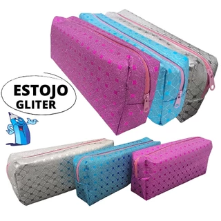 Estojo Porta Lápis Gliter 21,5X8X4Cm