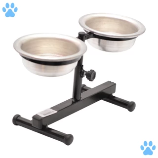 Comedouro Mini Duplo Regulável Ajustável Polido para Cães Porte Pequeno e Filhotes 300ml - Avipet